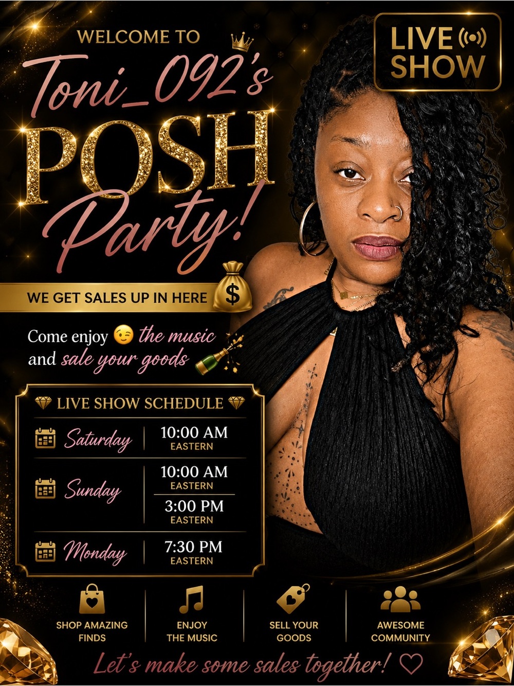🦋🛍️🧋 TONI IS LIVE 🎉 SHARE SHOW 🎉